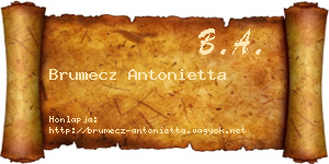 Brumecz Antonietta névjegykártya